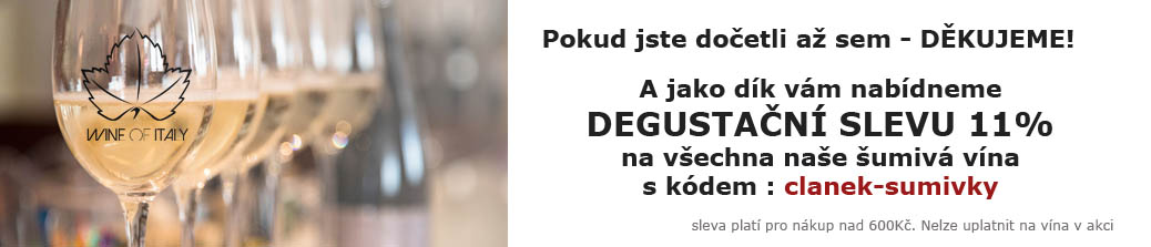 sleva 11 procent na šumivá vína od wine of italy